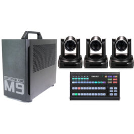 Switchblade M9 vMix switcher – Bundle with Three (3) PTZ 20X Zoom Cameras and Control Surface